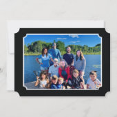 Foto op Rug Zwart & Wit Typografie Bruiloft Kaart (Achterkant)