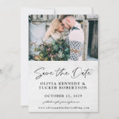 Foto op Wood Rustic Save the Date Uitnodiging (Voorkant)