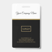 Foto op zwart-witte achtergrond badge (Achterkant)