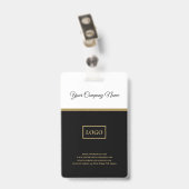 Foto op zwart-witte achtergrond badge (Achterkant met clip)