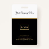 Foto op zwart-witte achtergrond badge (Achterkant)