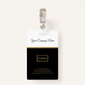 Foto op zwart-witte achtergrond badge (Achterkant met clip)