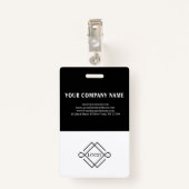 Foto op zwarte achtergrond badge (Achterkant met clip)