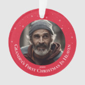 Foto Opa Eerste Kerst in de Hemel Custom Ornament (voorkant)