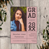 Foto Open Huis Afstuderen | Roze Uitnodiging