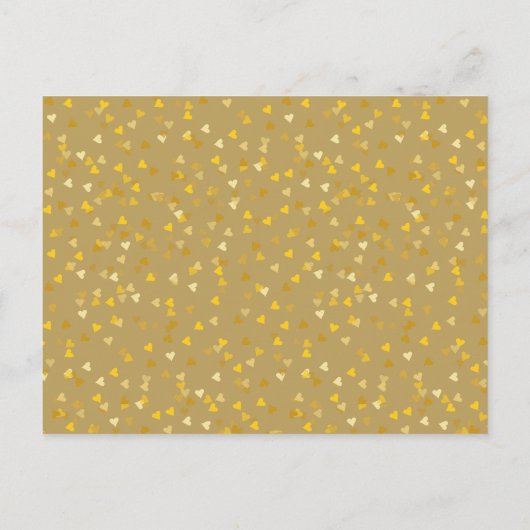 Foto Opslaan Datum Calendar Chic Gold Heart Briefkaart (Achterkant)
