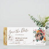 Foto Opslaan datum instapkaart Wereldkaart Kaart (Staand voorkant)