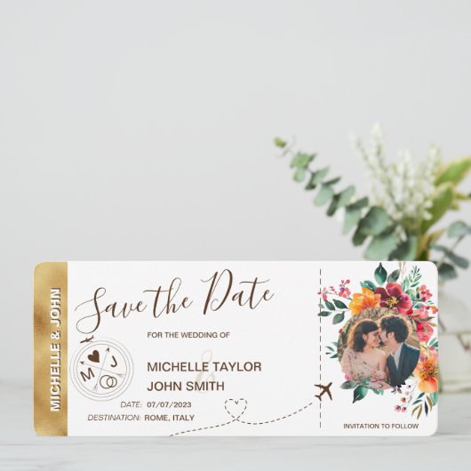 Foto Opslaan datum instapkaart Wereldkaart Kaart (Staand voorkant)