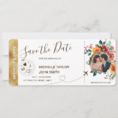 Foto Opslaan datum instapkaart Wereldkaart Kaart (Voorkant)