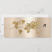 Foto Opslaan datum instapkaart Wereldkaart Kaart (Achterkant)