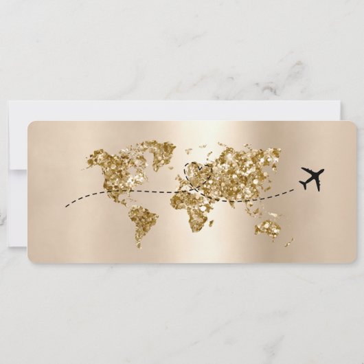 Foto Opslaan datum instapkaart Wereldkaart Kaart (Achterkant)