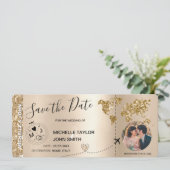 Foto Opslaan datum instapkaart Wereldkaart Kaart (Staand voorkant)