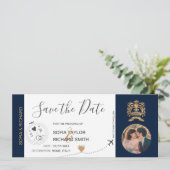 Foto Opslaan datum instapkaart Wereldkaart Kaart (Staand voorkant)