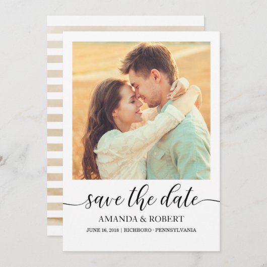 Foto Opslaan Datum Kaart (Voorkant / Achterkant)