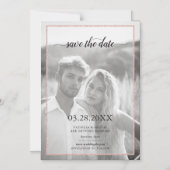 Foto opslaan Datum Roos Gold Glitter Kijk Foto Magnetische Uitnodiging (Voorkant)