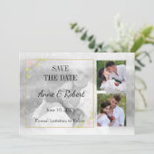 Foto Opslaan datum transparant Save The Date (Staand voorkant)