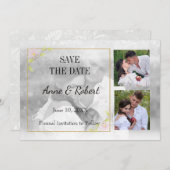 Foto Opslaan datum transparant Save The Date (Voorkant / Achterkant)