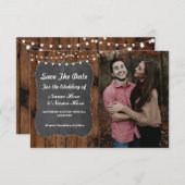 Foto opslaan Datum Uitnodiging voor bijtend Chalk  (Voorkant / Achterkant)