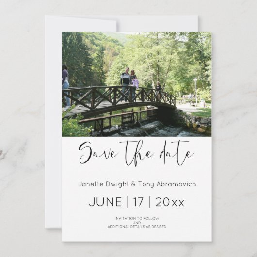 Foto Opslaan datumuitnodiging Kaart (Voorkant)