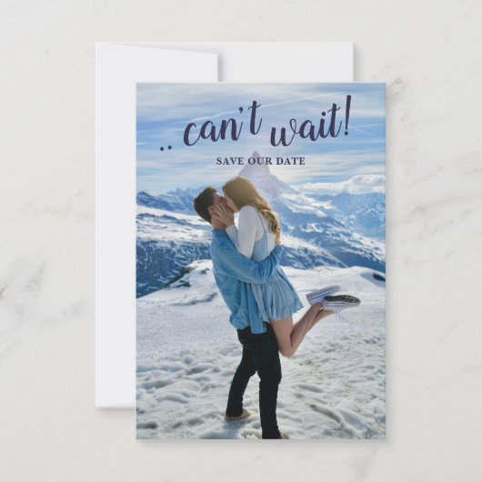 Foto opslaan de datum bruiloft Verloving Save The Date (Voorkant)