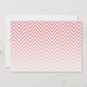 FOTO OPSLAAN DE DATUM ombre chevron koraal marine  Kaart (Achterkant)