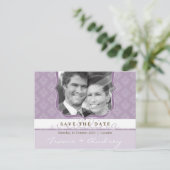 FOTO OPSLAAN DE DATUM :: pictureframe elegantie 2 Briefkaart (Staand voorkant)