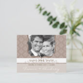 FOTO OPSLAAN DE DATUM :: pictureframe elegantie 4 Aankondigingskaart (Staand voorkant)