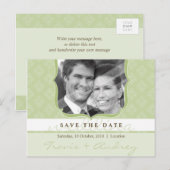 FOTO OPSLAAN DE DATUM :: pictureframe elegantie 5 Aankondigingskaart (Voorkant / Achterkant)