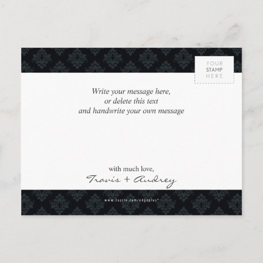 FOTO OPSLAAN DE DATUM :: pictureframe elegantie 8 Aankondigingskaart (Achterkant)