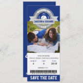 Foto opslaan de datum van het huwelijk Sportkaartj Save The Date (Voorkant / Achterkant)
