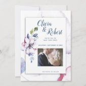 Foto Opslaan De Datum Waterverf Apple Blossoms Kaart (Voorkant)