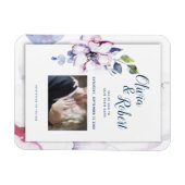 Foto Opslaan De Datum Waterverf Apple Blossoms Magneet (Horizontaal)