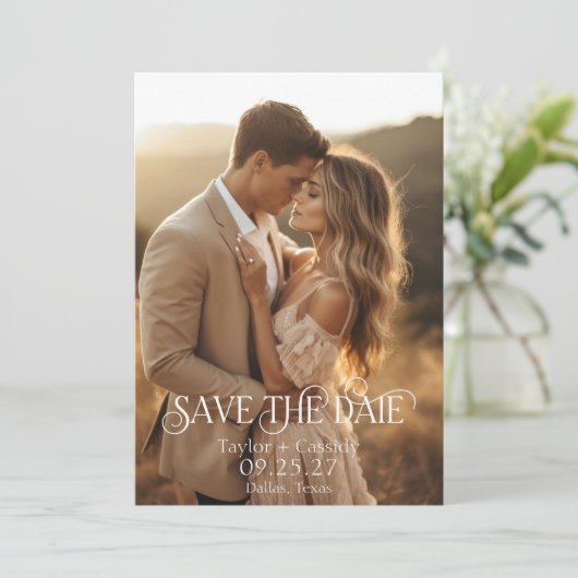 Foto opslaan van de datum aankondiging (Staand voorkant)