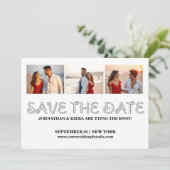 Foto opslaan van de datum bewerkbare koppels bruil kaart (Staand voorkant)