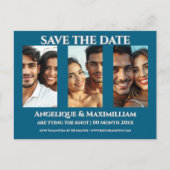 Foto opslaan van de datumkaart elegant modern 3 pi briefkaart (Voorkant)