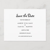 Foto opslaan van het datumscript aankondigingskaart (Achterkant)