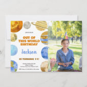 Foto Oranje buitenruimte verjaardagsuitnodigingen Kaart (Voorkant)