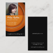 Foto - Oranje Visitekaartjes voor professionele  (Voorkant / Achterkant)