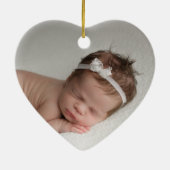Foto Ornament Baby's eerste kerstroze Floral (Achterkant)