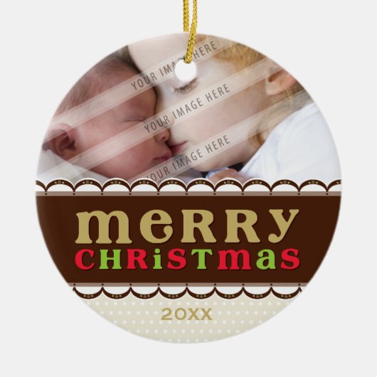 FOTO ORNAMENT:: candyfloss Keramisch Ornament (Voorkant)