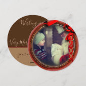 Foto Ornament Christmas high definition brown Feestdagenkaart (Voorkant / Achterkant)