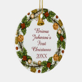 Foto Ornament Kerstkrans Baby's Eerste (Rechts)