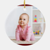 Foto Ornament Kerstkrans Baby's Eerste (Achterkant)
