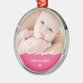 FOTO ORNAMENT:: liefde delen 1 Metalen Ornament (Links)