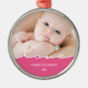 FOTO ORNAMENT:: liefde delen 1 Metalen Ornament