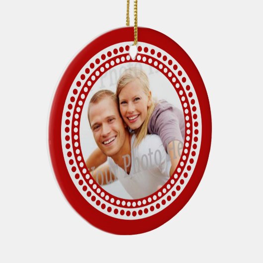 Foto Ornament met Monogram Rood (Rechts)