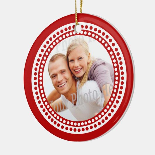 Foto Ornament met Monogram Rood (Links)