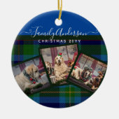 FOTO ORNAMENT - Miller TARTAN Blue Kerstcadeau (Voorkant)