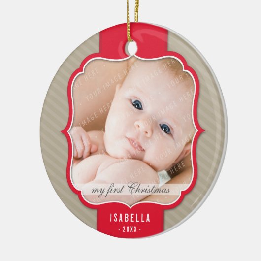 FOTO ORNAMENT:: revers ontwerp 3 Keramisch Ornament (Links)