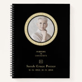 Foto: Ornamental Herdenking geliefd bij één begraf Notitieboek (Voorkant)